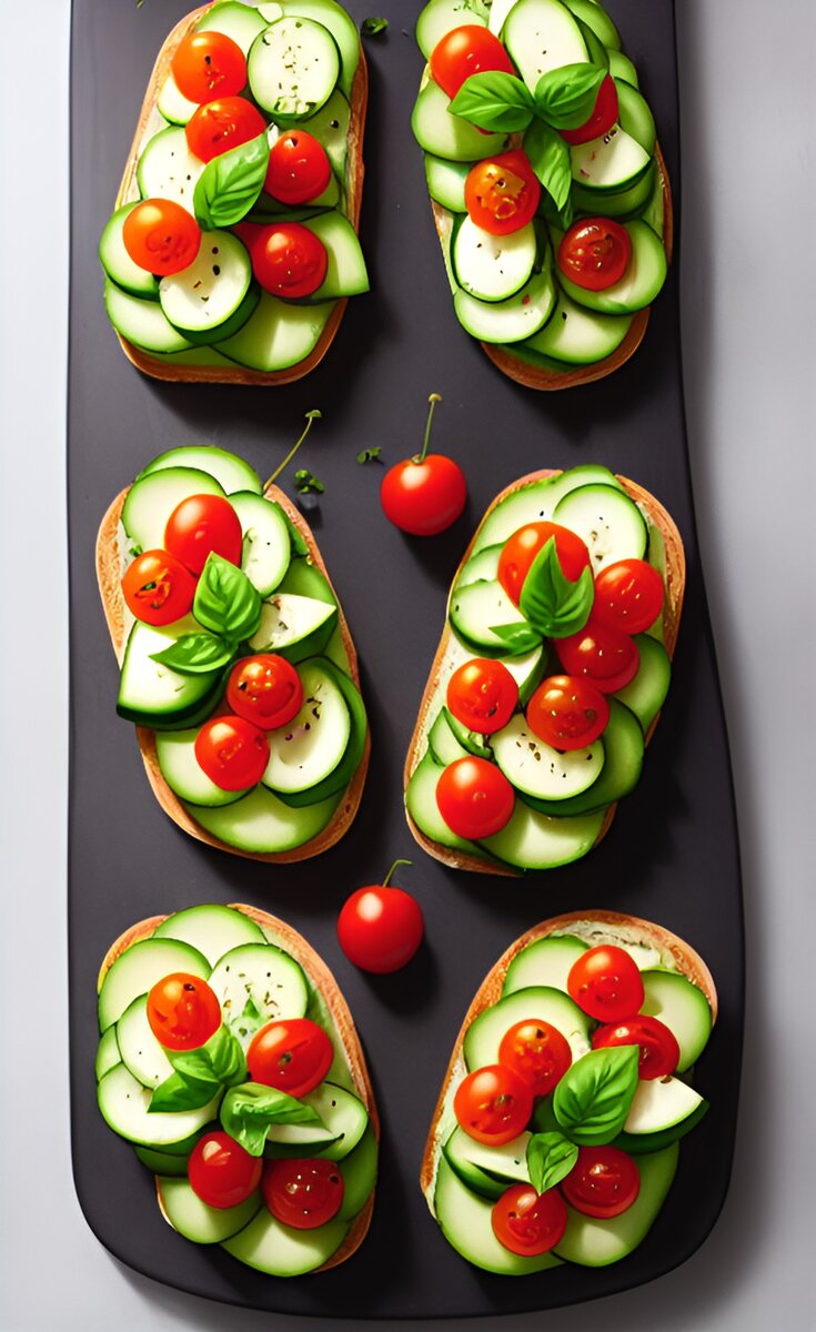 Постные бутерброды с авокадо и овощами