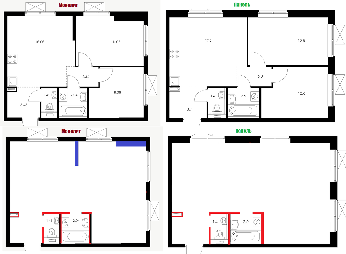 Выпуск 6. Планировка: Несущие стены и перегородки. | Dream Apartment ( Квартира Мечты) | Дзен