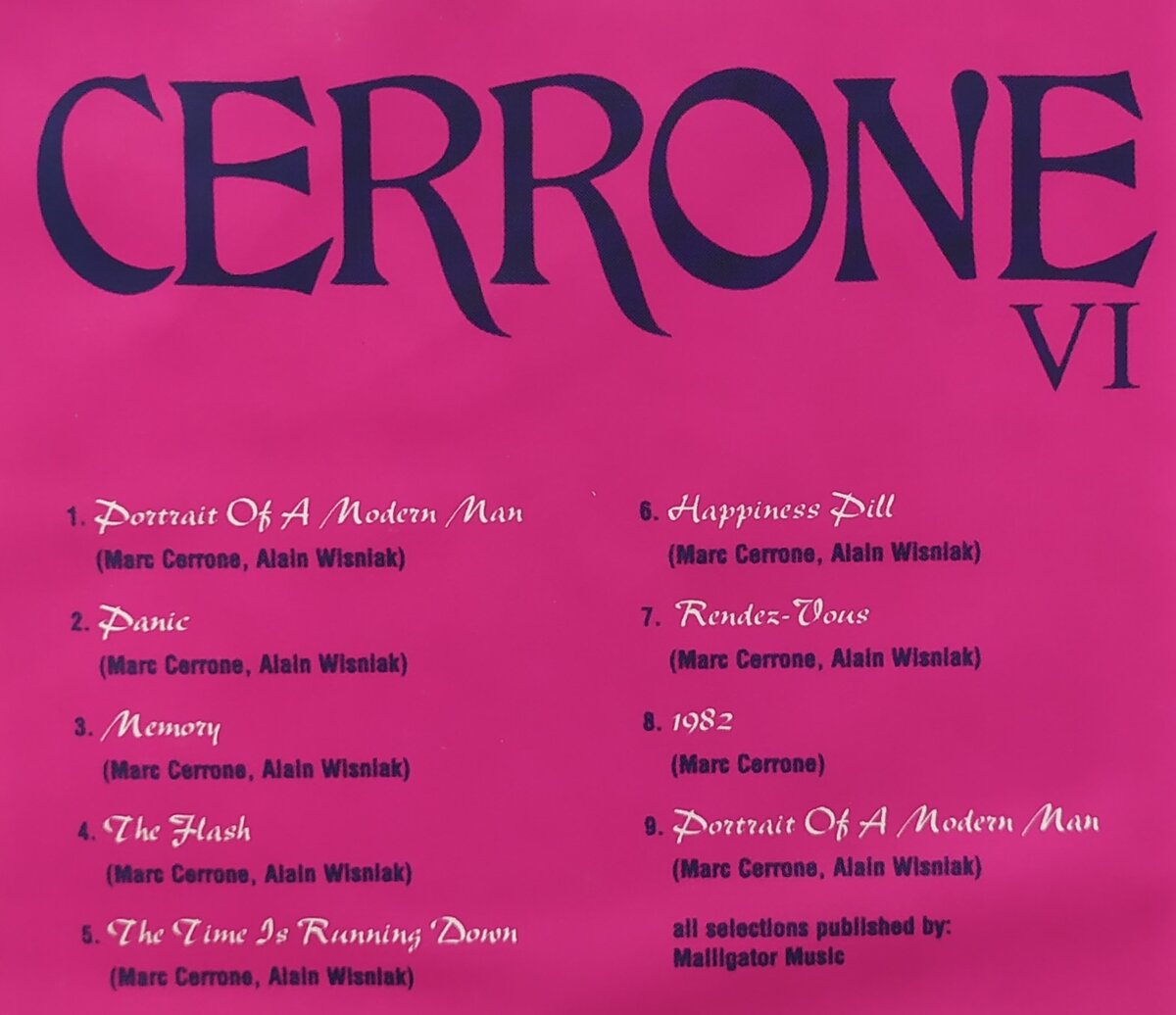 Cerrone "Cerrone VI" (1980) CD - booklet playlist