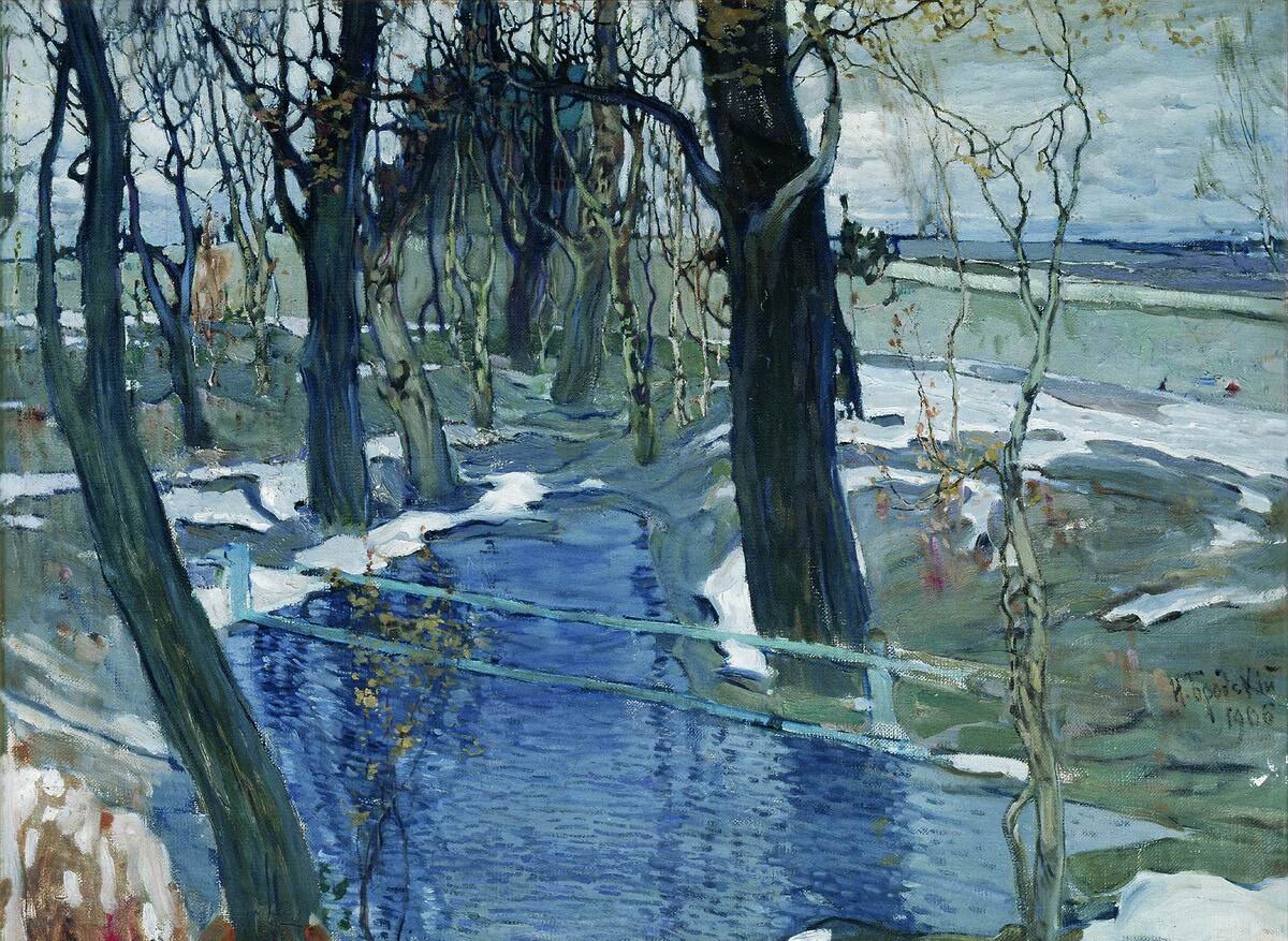 "К весне", 1906 Холст, масло. 65 x 87 см. Бродский Исаак Израилевич