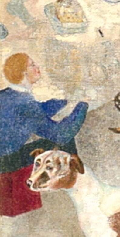 Т. Н. Глебова, А. И. Порет. Дом в разрезе. 1931.Фрагмент. Собрание Ярославского художественного музея