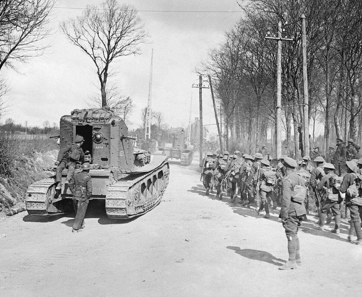 Medium Mark A Whippet, в августе 1918 года эти танки первыми провели рейд по тылам.