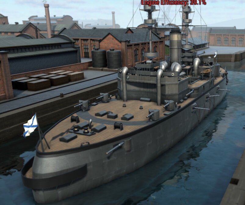 Броненосный крейсер тип "Владимир Мономах" вид с кормы