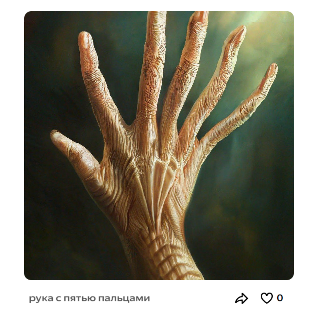 «Шедеврум» так видит пять пальцев