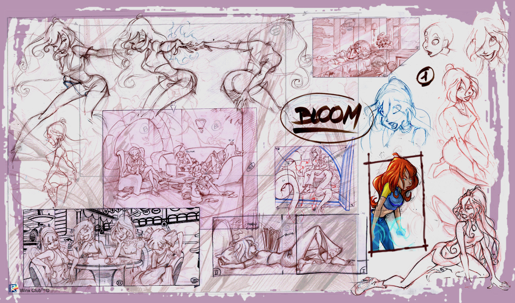 Наброски персонажей к мультсериалу. 