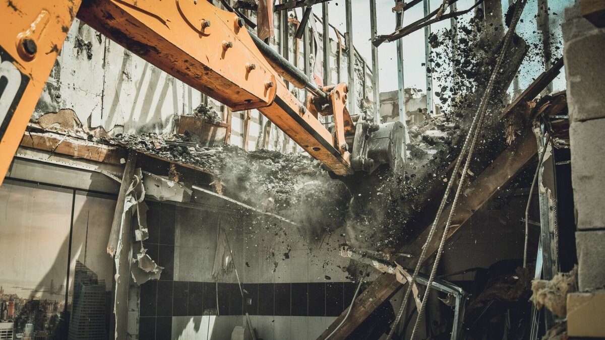     Видео демонтажа памятника советской архитектуры засняли местные жители.