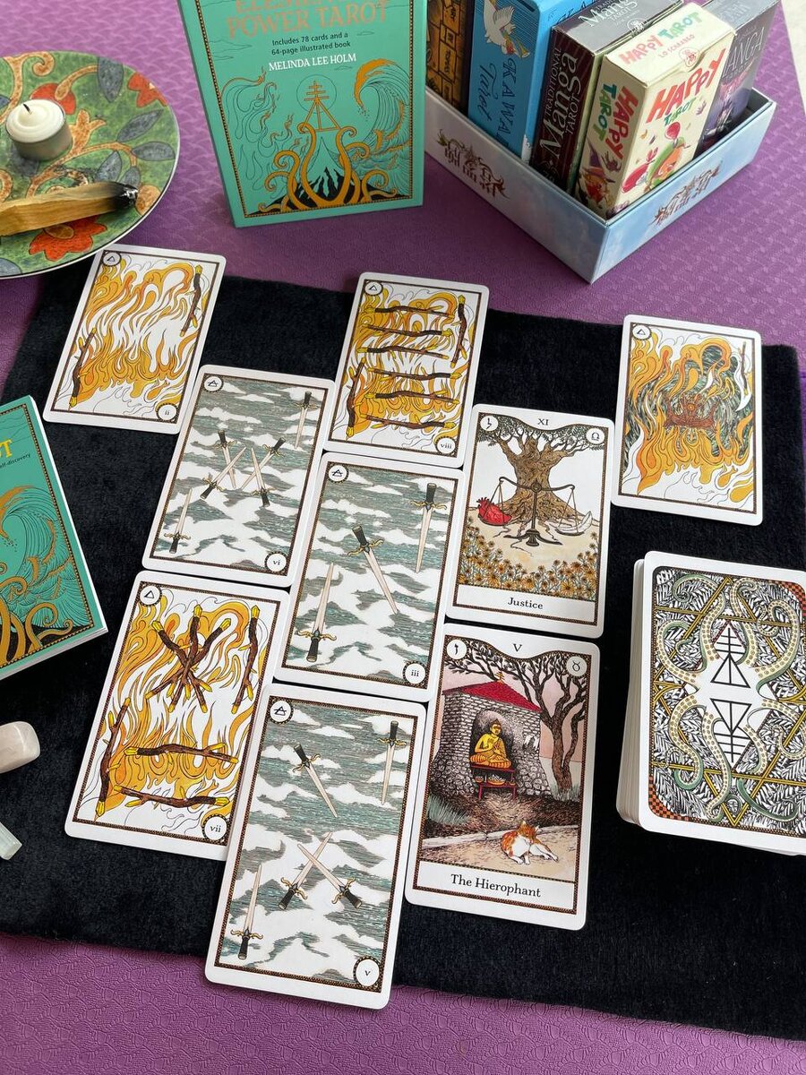 Расклад на картах таро "Elemental Power Tarot" или "Таро Сила Элементов"