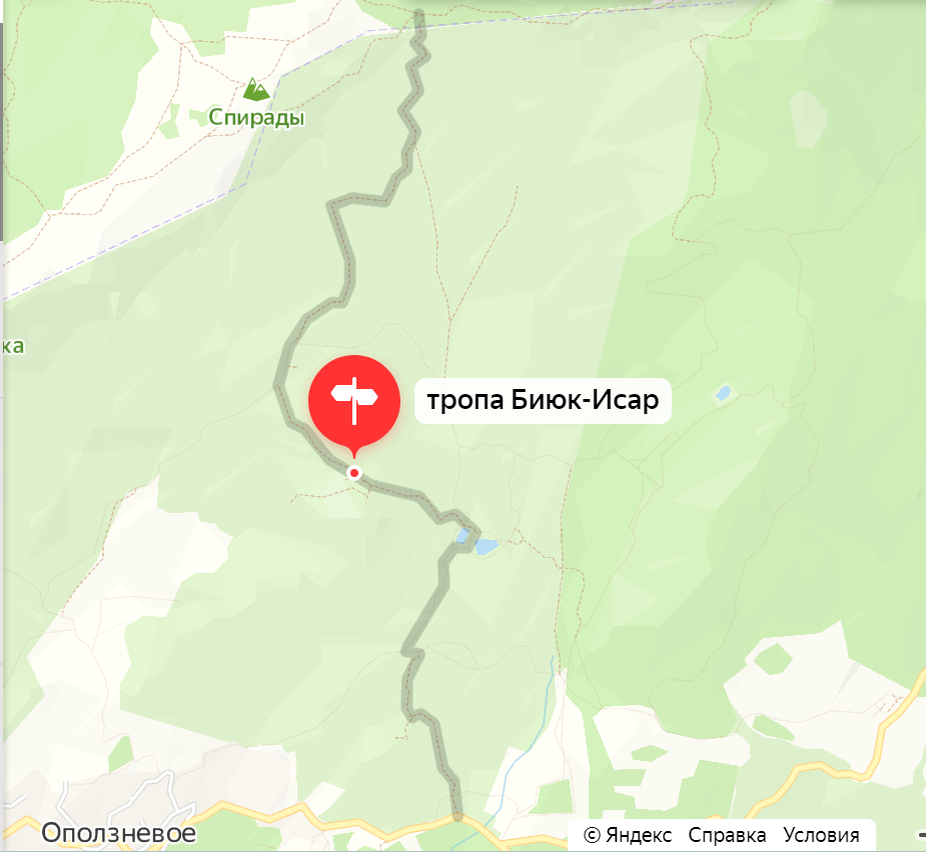 Тропа на карте