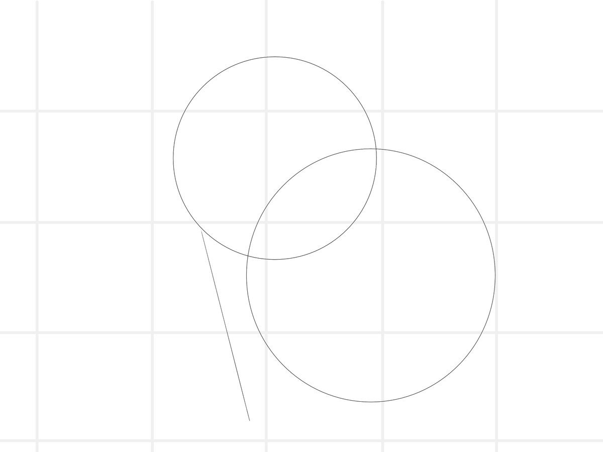 Примерная схема рисунка. Каждая клетка здесь 5 на 5 см. Убедитесь, что вам хватит места на листке.