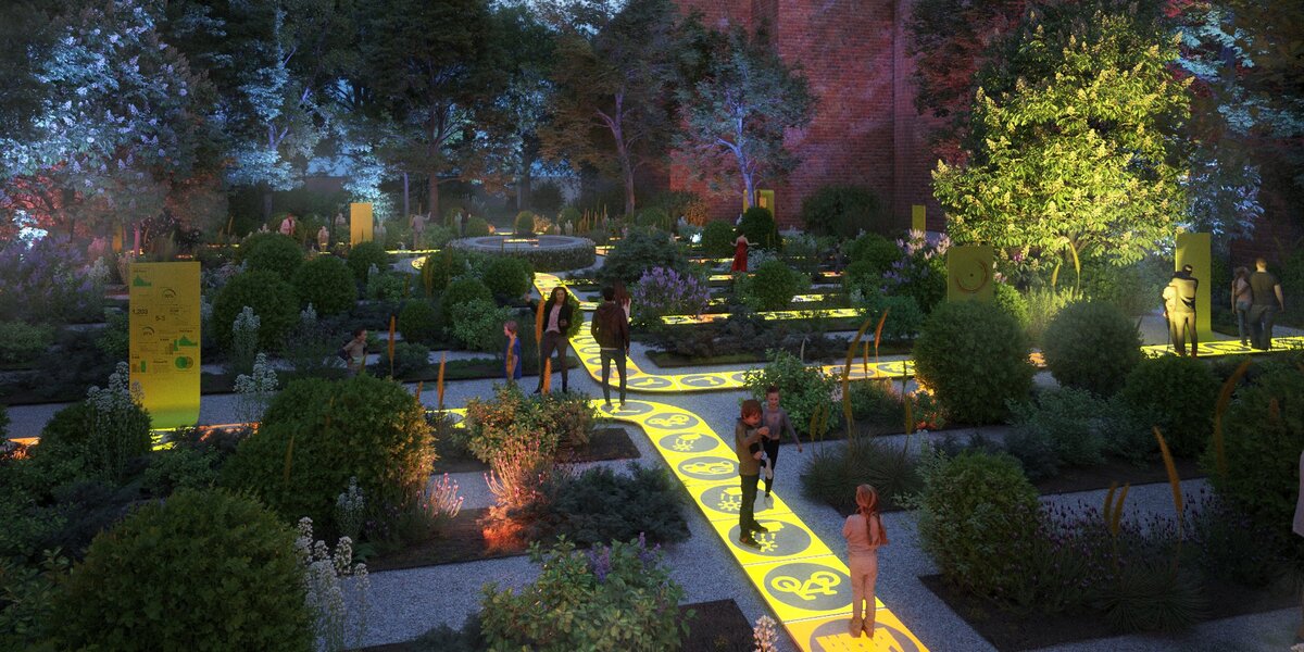 Инсталляция WalktheTalk – MovingenrgiInterni, ботанический сад Брера, Милан, Италия, авторы: студия  Carlo Ratti Associati,  Итало Рота и Blob Factory