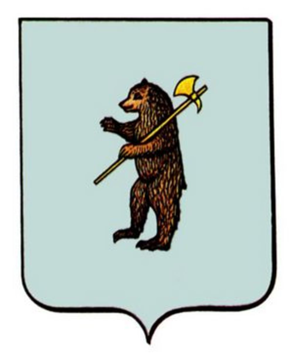 На каком гербе изображен медведь. Герб Ярославля 1778. Древний герб Ярославля. Медведь на гербе Ярославля.