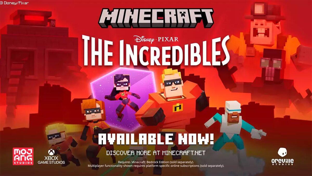 Разработчики Minecraft выпустили дополнение The Incredibles | Все про  онлайн игры на ПК и другие платформы | Дзен