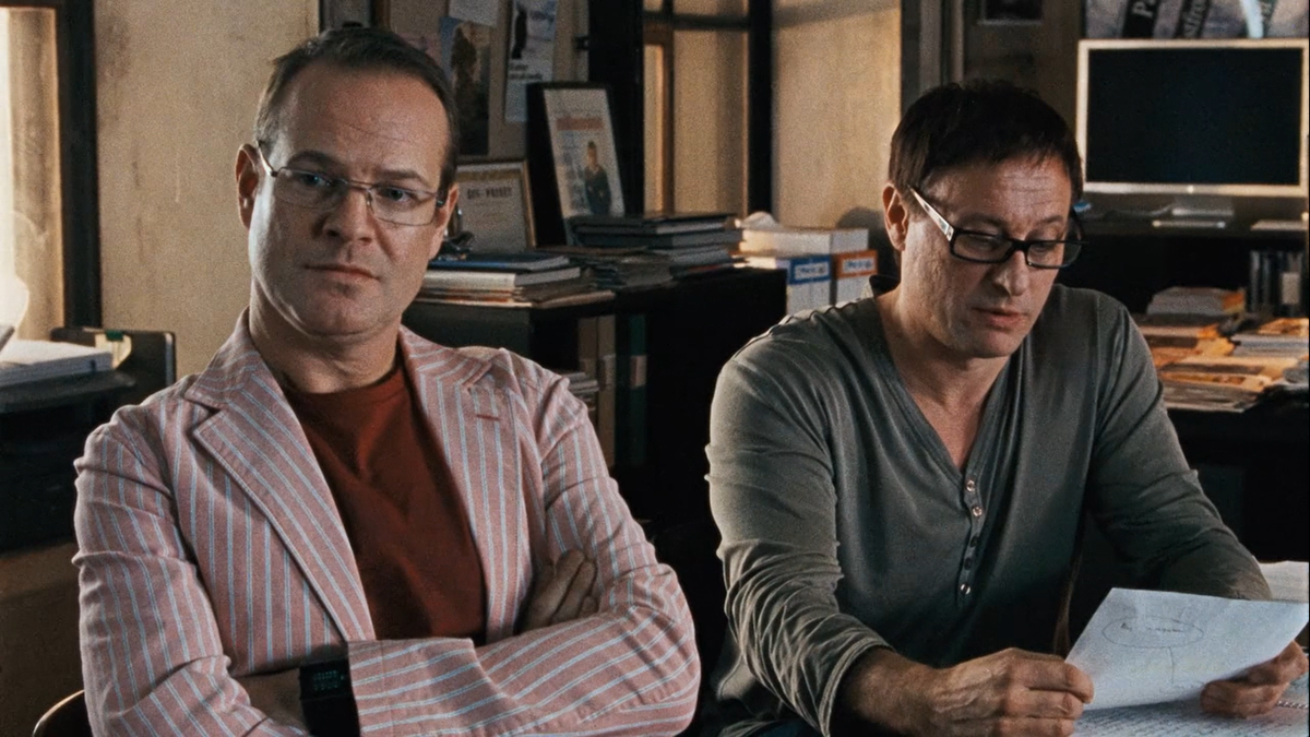 Члены совета директоров журнала "Миллениум": Кристер Мальм (Якоб Эрикссон) и Микаэль Блумквист (Микаэль Нюквист)