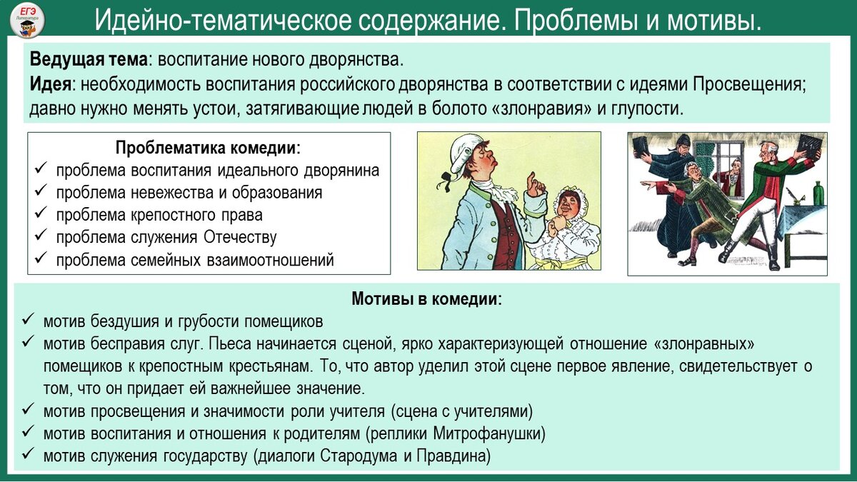 Содержание недоросль 2 действие. Проанализируйте их свойств.