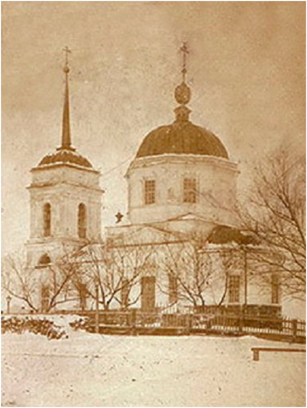 Богоявленская (Инсарская) церковь – утраченный Петровский Храм.   Фото 1910-х годов.   Добавил: Михаил Мещанинов.     
