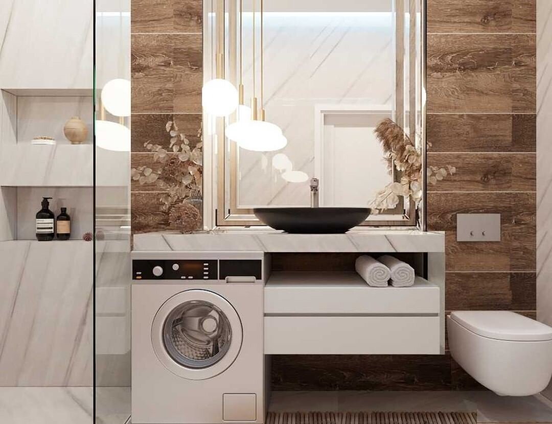 Панорамные окна и камин. Аристократичный интерьер на площади всего 40 кв.м.