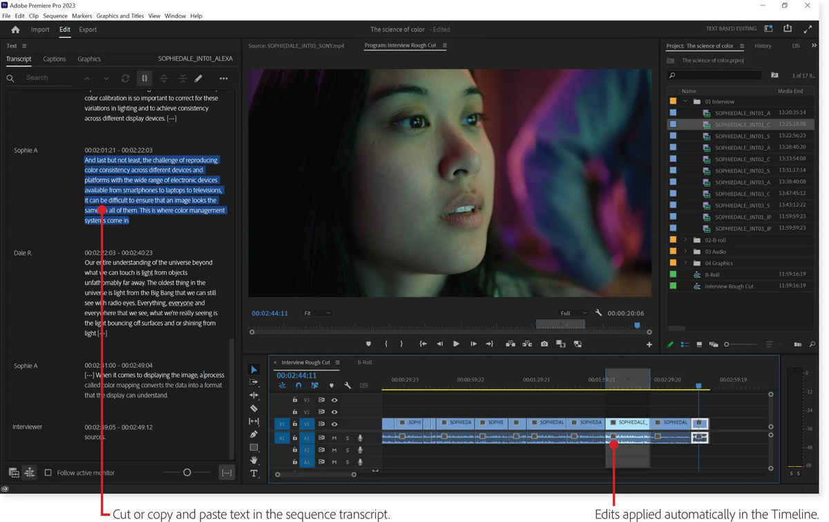 NAB 2023: редактирование на основе текста в Premiere Pro и панель  «Свойства» в After Effects | Амелин Про Видео | Дзен