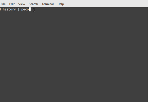 Использование Peco для истории