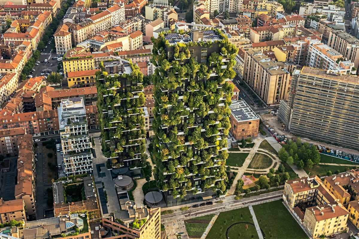 Вид на жилой комплекс Bosco Verticale в Милане. Источник: https://www.stirworld.com/