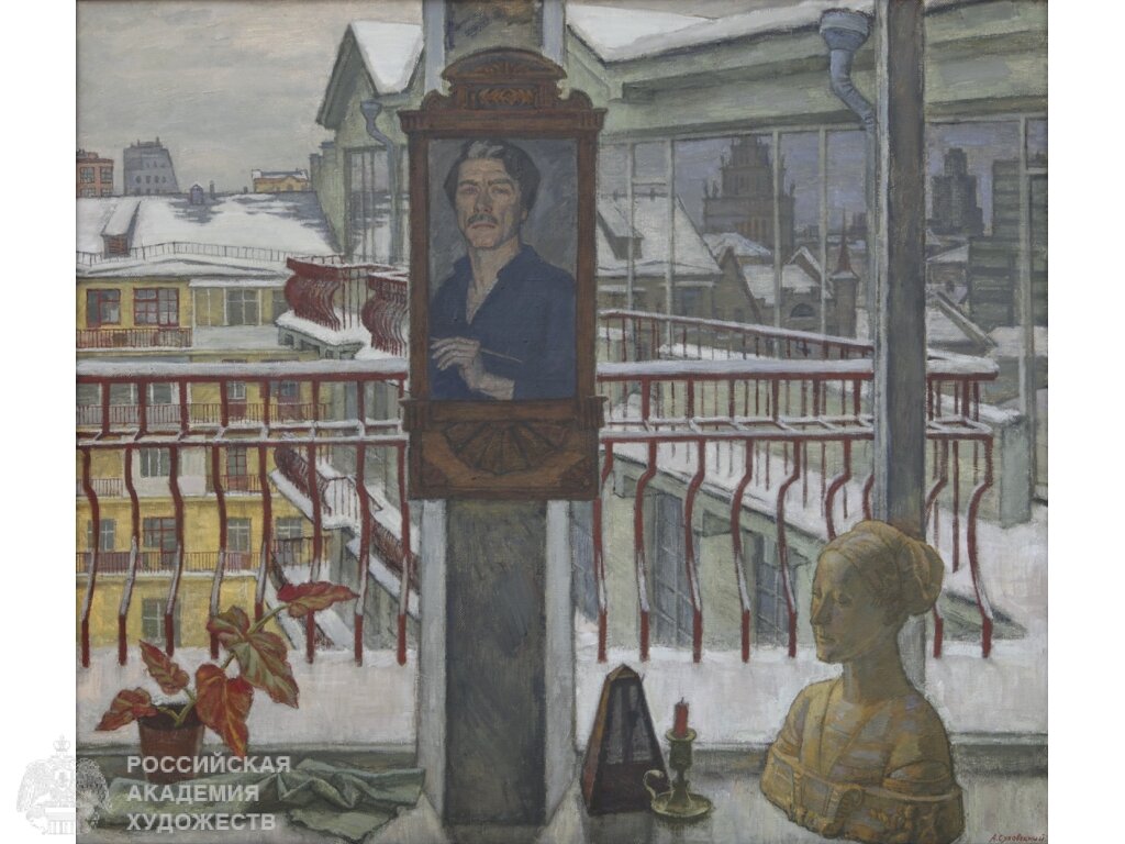 А.Н. Суховецкий. Над зимним городом. 2013. Холст, масло.