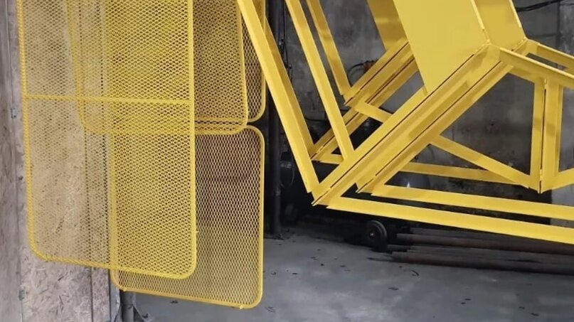 Покрасочная ЭЛЬБА: порошковая покраска платформ очистной системы газового фильтра