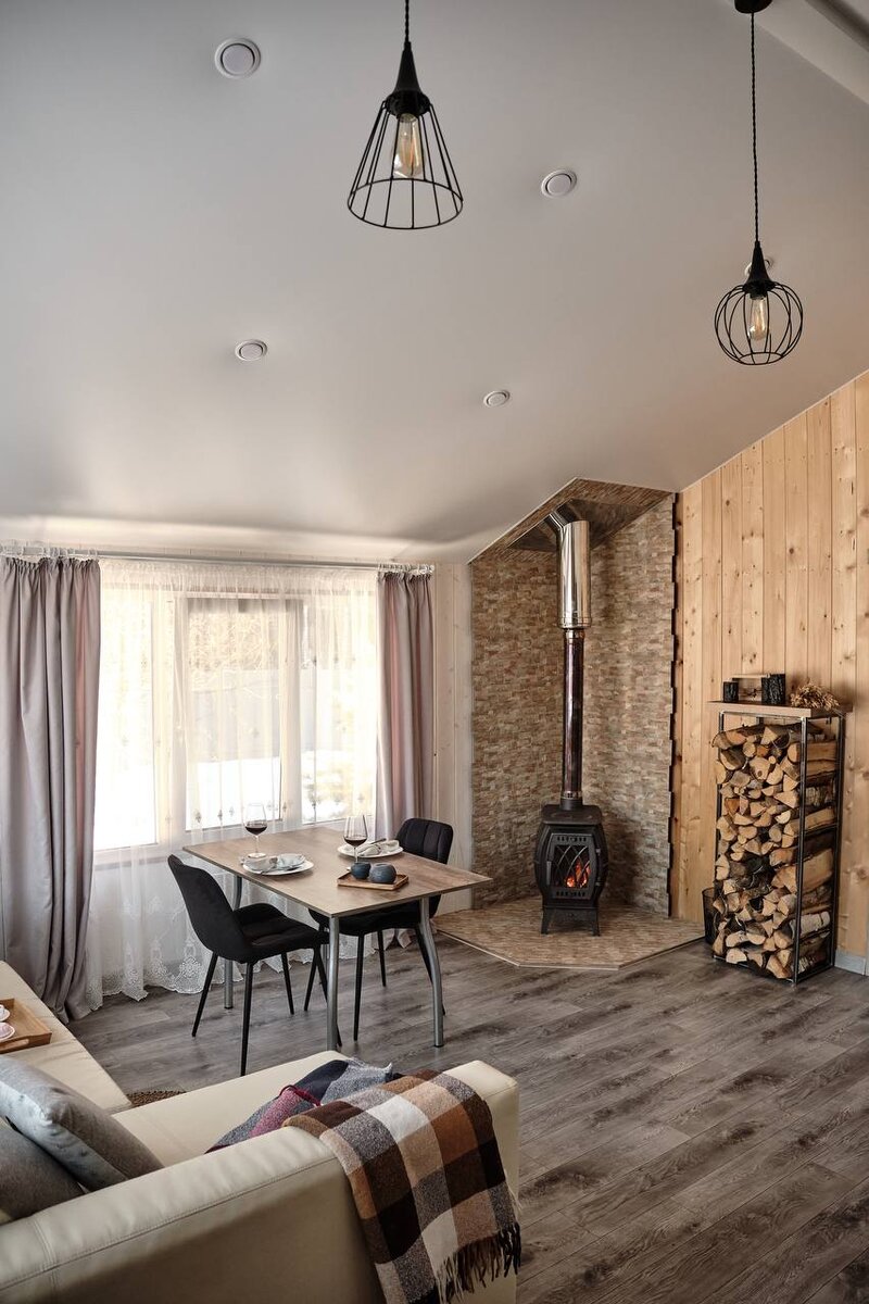 Кухня-гостиная от Крафтдом. Строительство домов и коттеджей 