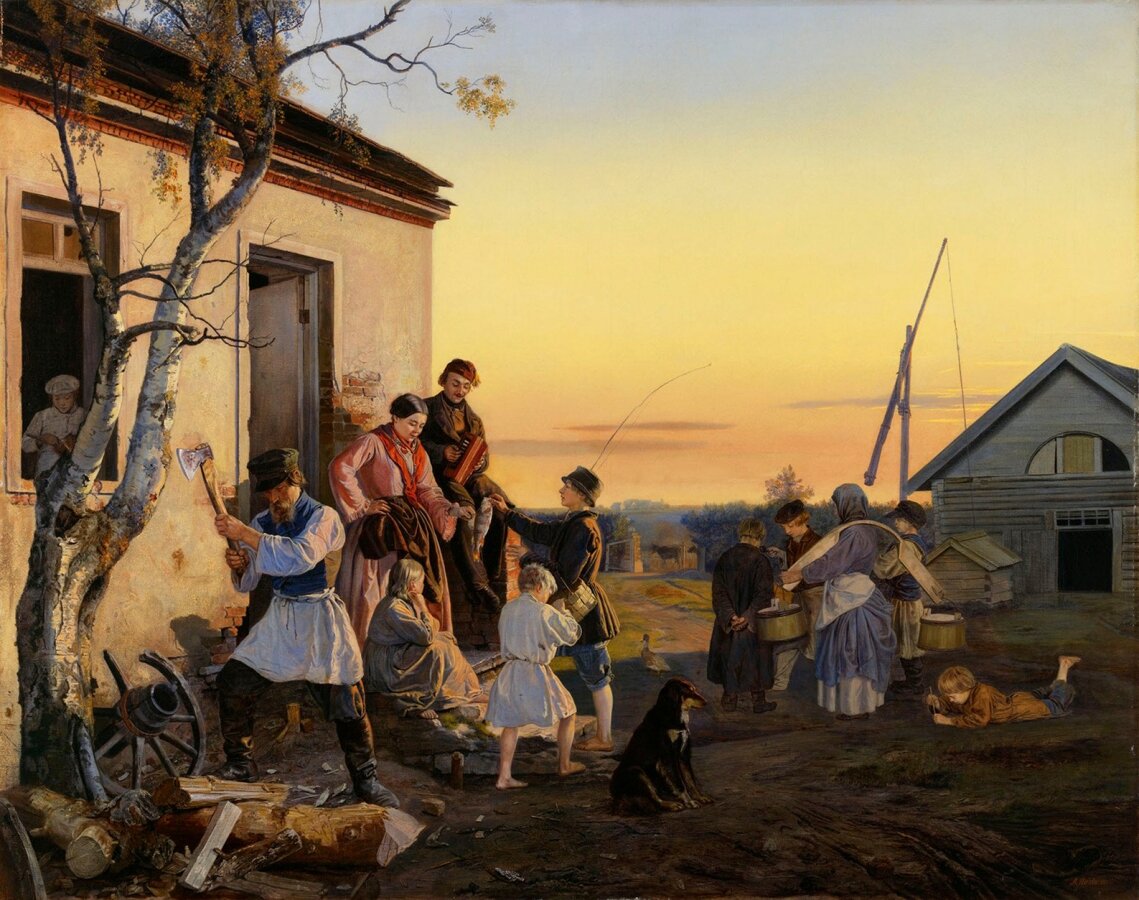 "Фермерский двор", А.А. Попов, 1855.