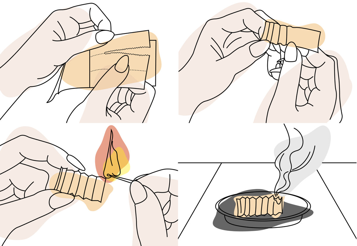Инструкция по использованию ароматической бумаги.
