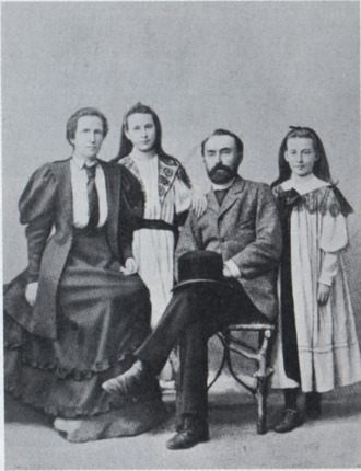 Плеханов с женой и дочерьми в 1890-е годы
