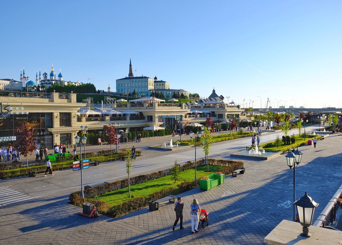 Фото кремлевской набережной в казани