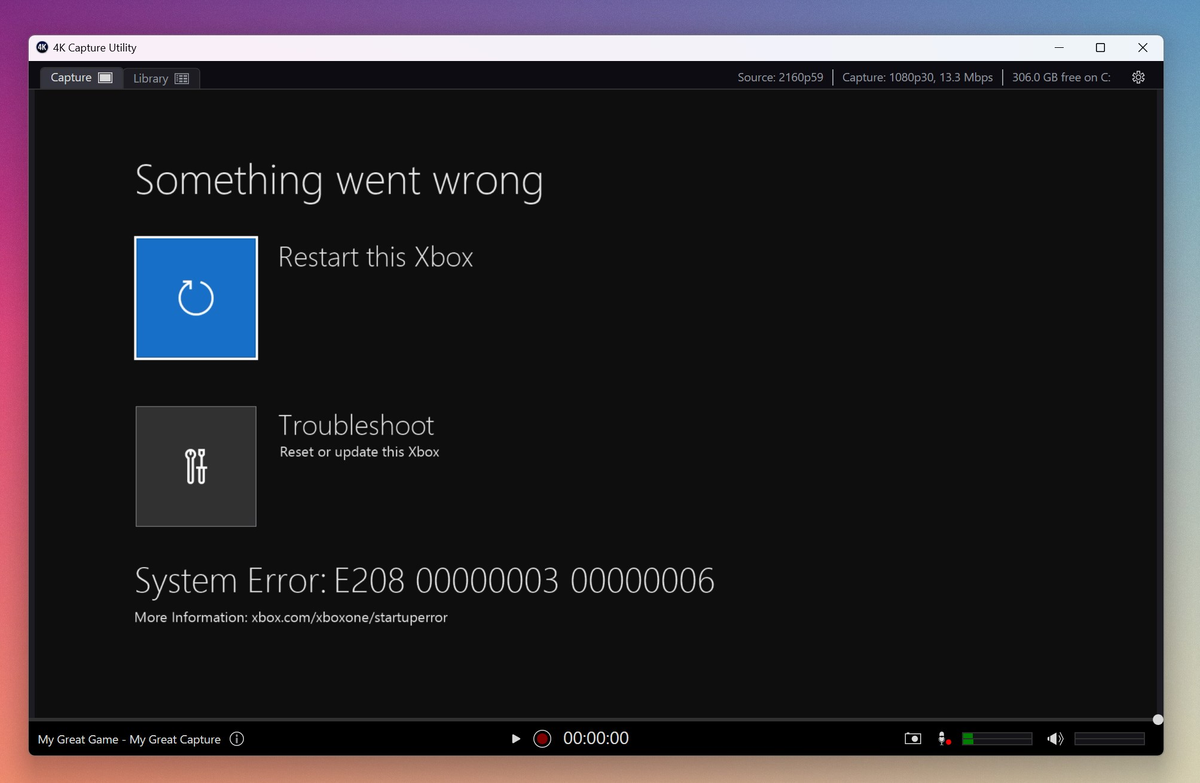 Error code 409 telegram. Ошибка игрока. Разбил Xbox. C0000409 Error.