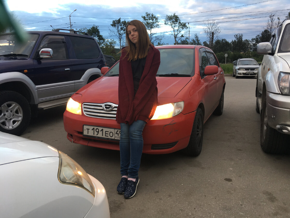 Я и его арендованная для этого машина.