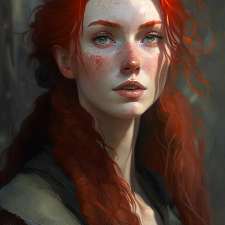 Зайра, медноволосая помощница Садака. Правообладатель иллюстрации ПАО Сбербанк