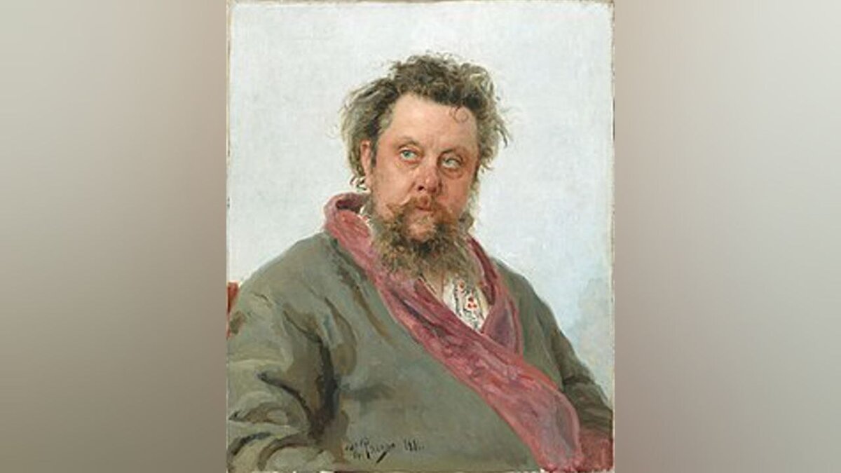 Илья Репин - Портрет Модеста Мусоргского, 1881 г.