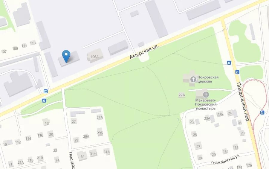 Земли военного городка в Заречье Фото: Яндекс.Карта.