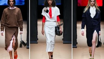 Новая интересные и смелые идеи, коллекция prada весналето 2023:.