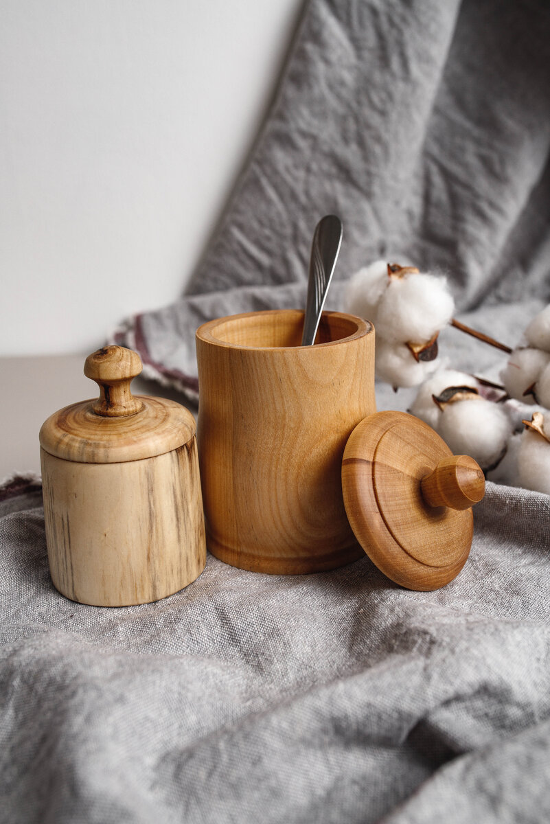 Солонки. Токарная обработка. Береза.