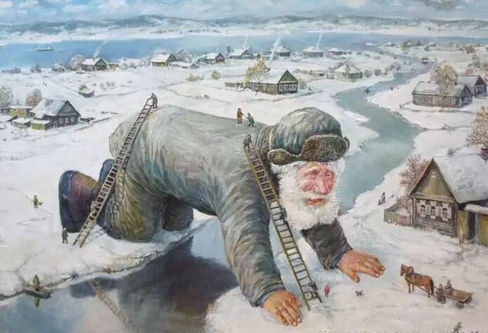 Баранов Леонид Павлович. Пока реки не замерзли. Холст, масло.