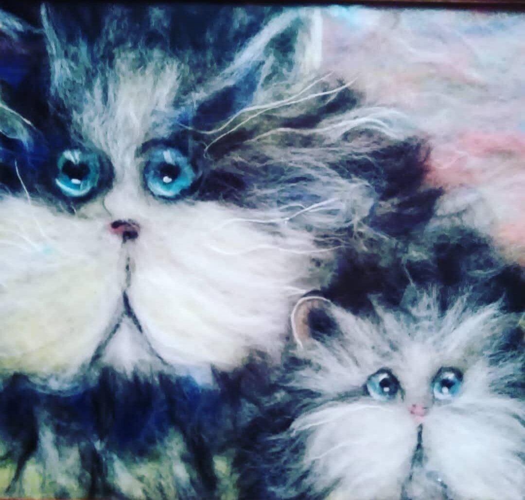 Картина из шерсти