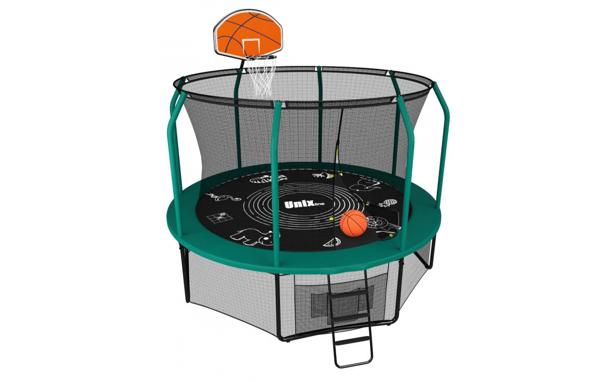 Продажа батута unix supreme Цвета: синий и зеленый.