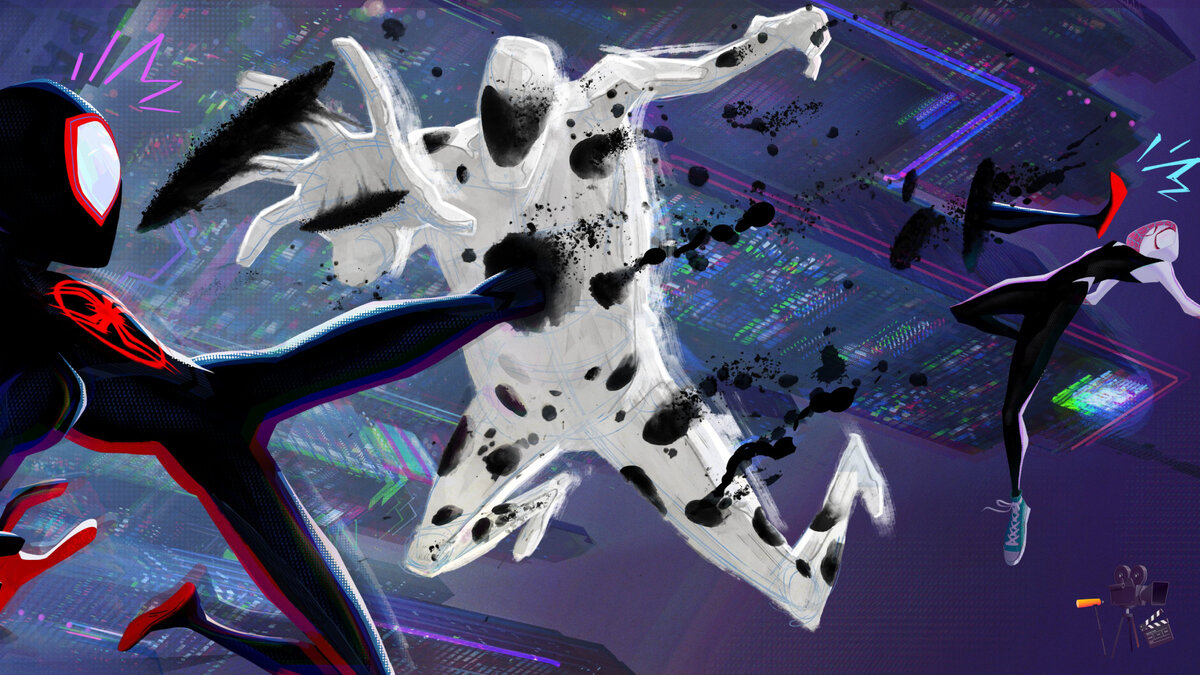 Кадр из мультфильма «Человека-паука: Паутина вселенных» | КОРОТКИЙ МЕТР