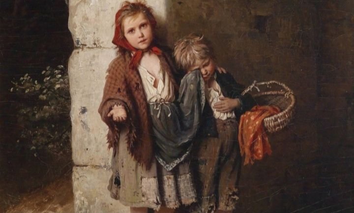 Иоганн Георг Мейер фон Бремен. Нищие дети (фрагмент)