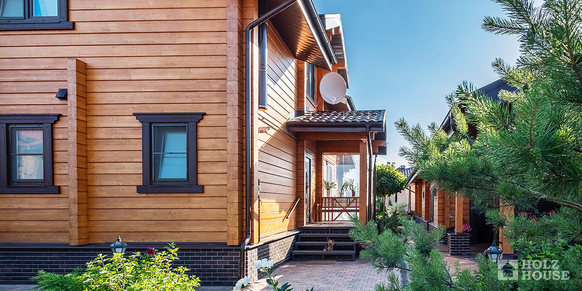 Дом из клееного бруса по проекту "Манчестер"