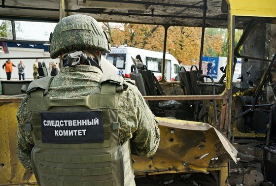    Последствия обстрела центра Донецка