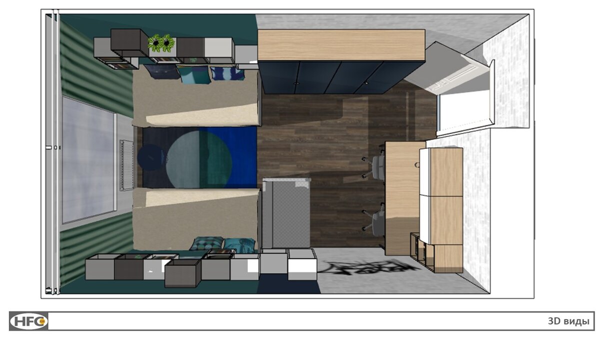 Экспресс-дизайн интерьера. Комната 15кв.м. Стоимость проекта 5000,-
