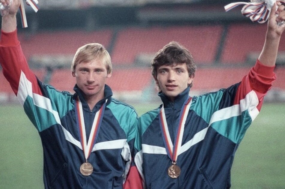 Игорь Пономарев(слева) - в 1981-м году, ярко начинал свою карьеру в Нефтчи