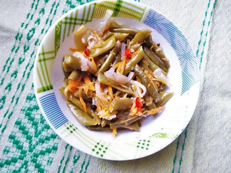 Закуска из спаржевой фасоли