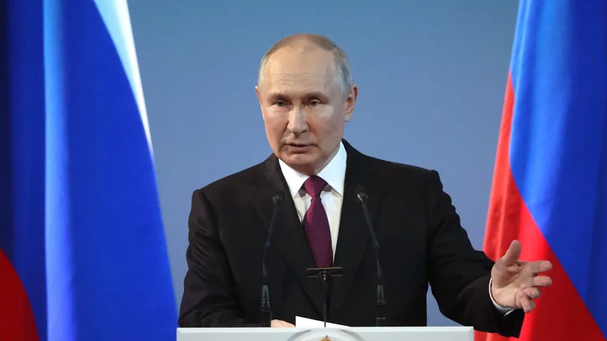 Президент России Владимир Путин на мероприятии в Москве 12 апреля. Фото: Contributor/Getty Images