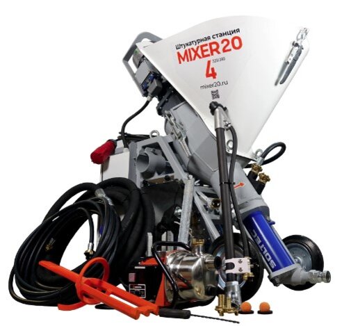 Штукатурная станция MIXER20 модель 4 КВТ (220/380в)