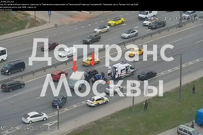    ДТП на Дмитровском шоссе © Telegram-канал «Дептранс. Оперативно»